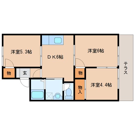 橿原神宮前駅 徒歩7分 1階の物件間取画像